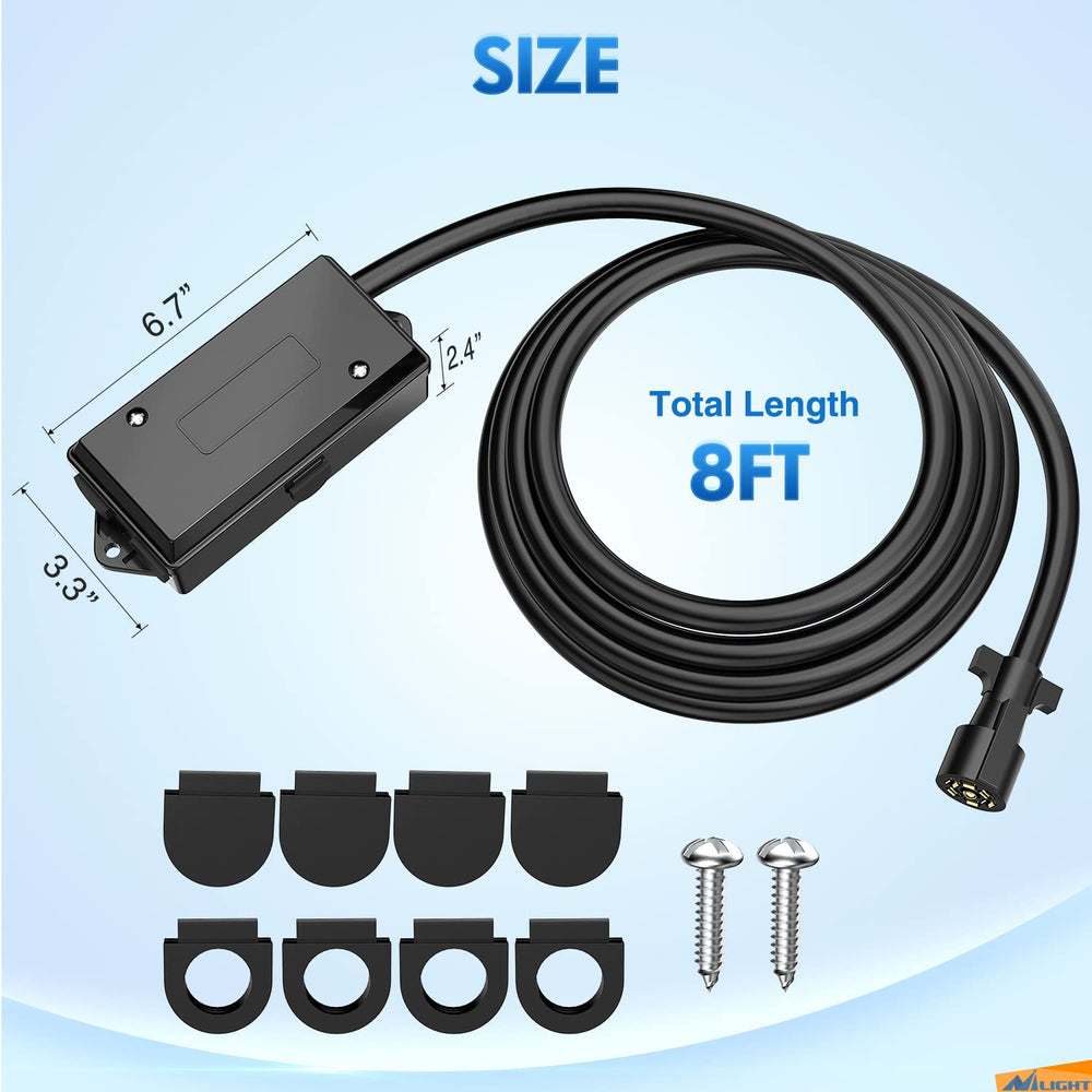 Nilight flexible 8 ft cord reduces strain during turns