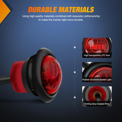 Nilight flush-mount marker light with rubber grommet for clean installation.