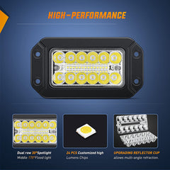 Nilight flush mount pods grill-mount setup for versatile mounting options