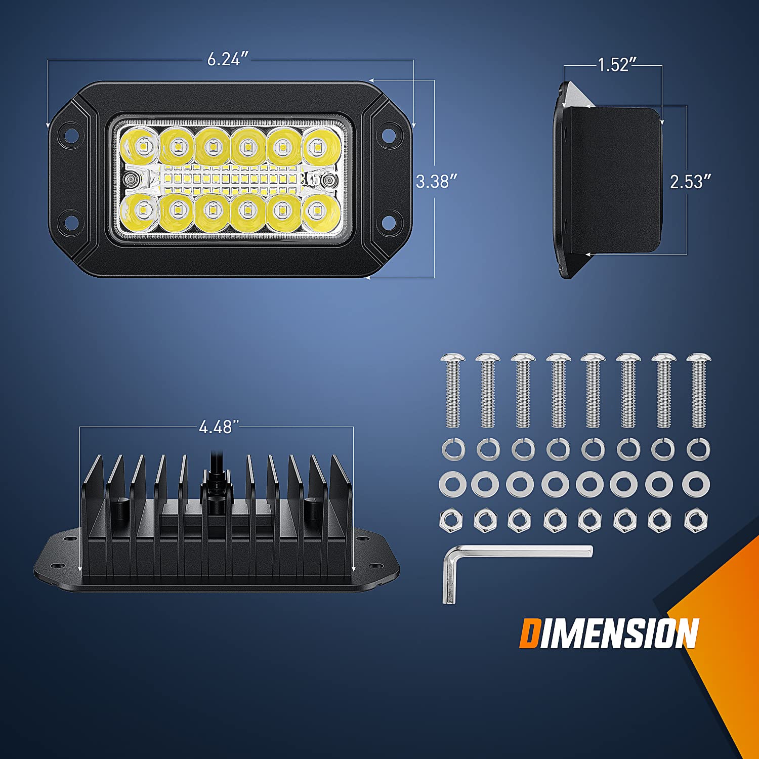 Nilight flush mount pods installation template helps precise mounting