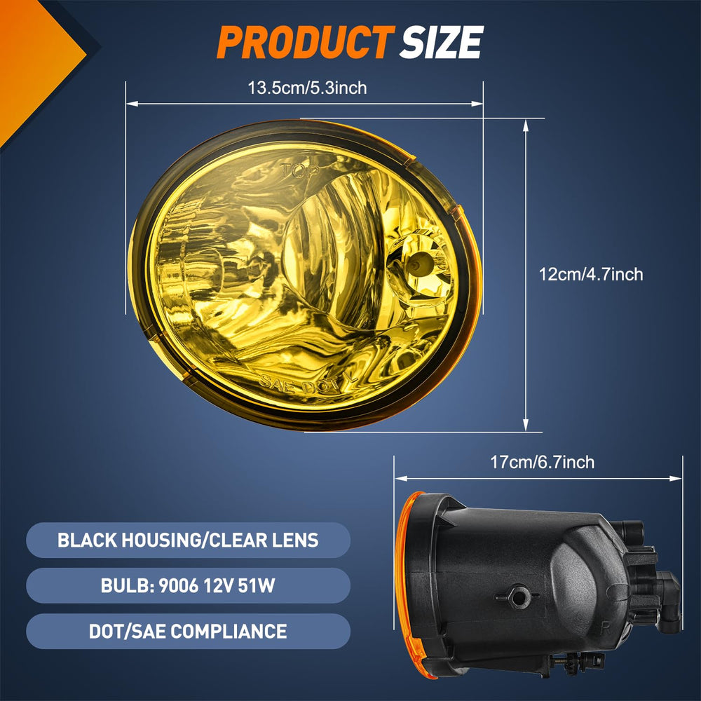 Amber lens glow from Nilight fog lights improving night road visibility