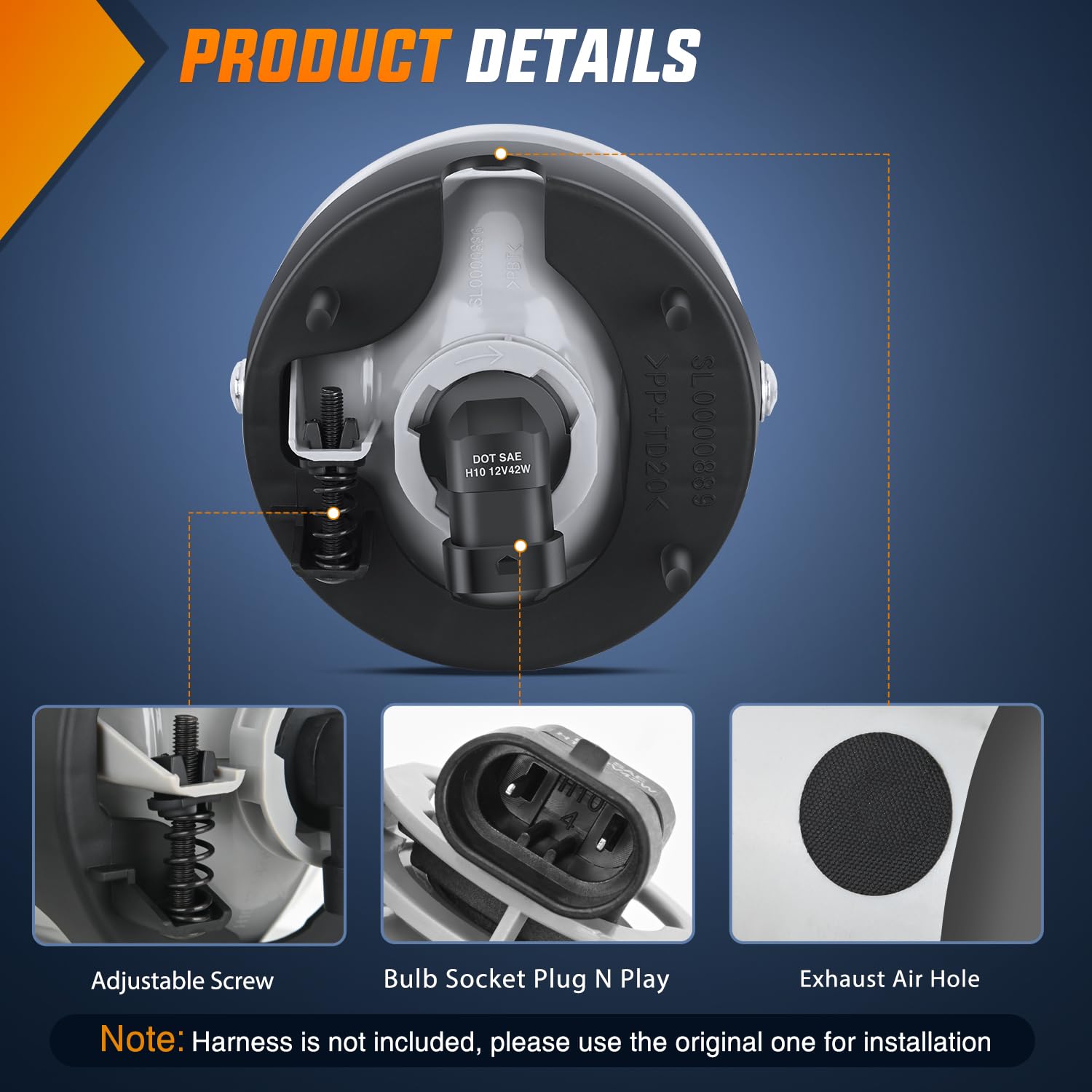 Nilight fog light assembly for Ranger left boosts foggy weather visibility