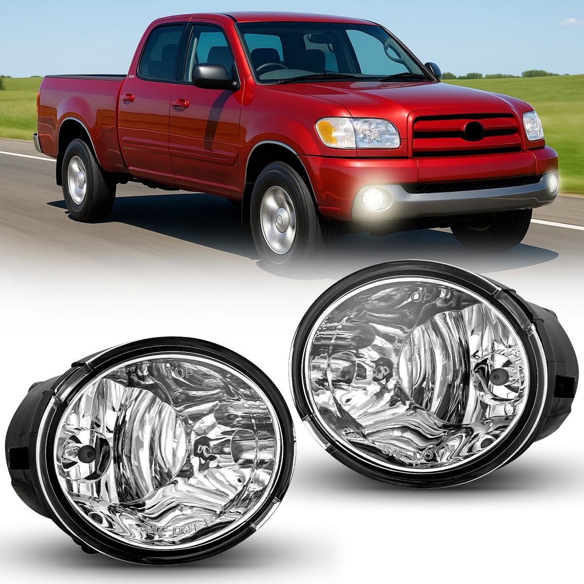 Nilight fog light assembly for Toyota Sequoia left enhances visibility in foggy conditions for safer driving