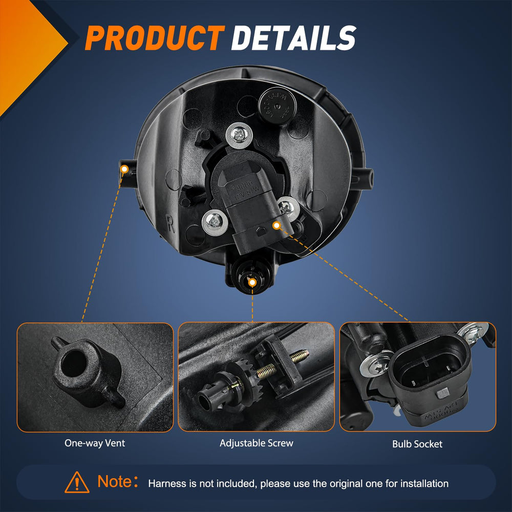 Nilight fog light assembly for Toyota Tundra left boosts visibility in dense fog