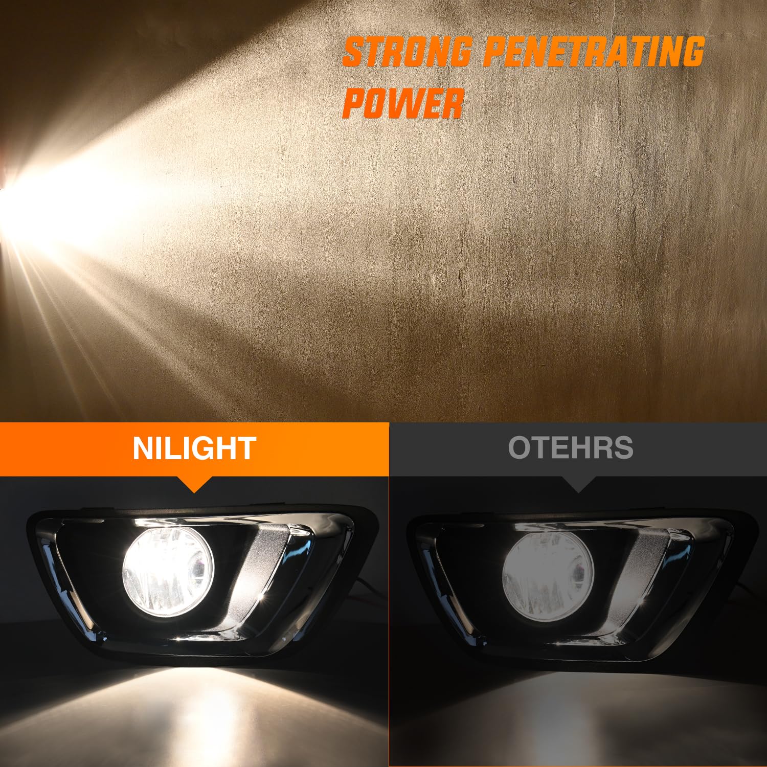 Nilight fog light installed on Colorado front view showing enhanced visibility.