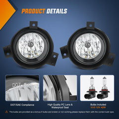 Nilight fog light on passenger side enhances foggy road safety