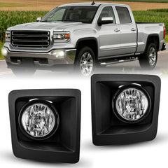 Nilight fog lights assembly for 2014-2015 Sierra left driver side improves night visibility