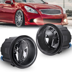 Nilight fog lights assembly on Infiniti FX35 front view enhances nighttime visibility