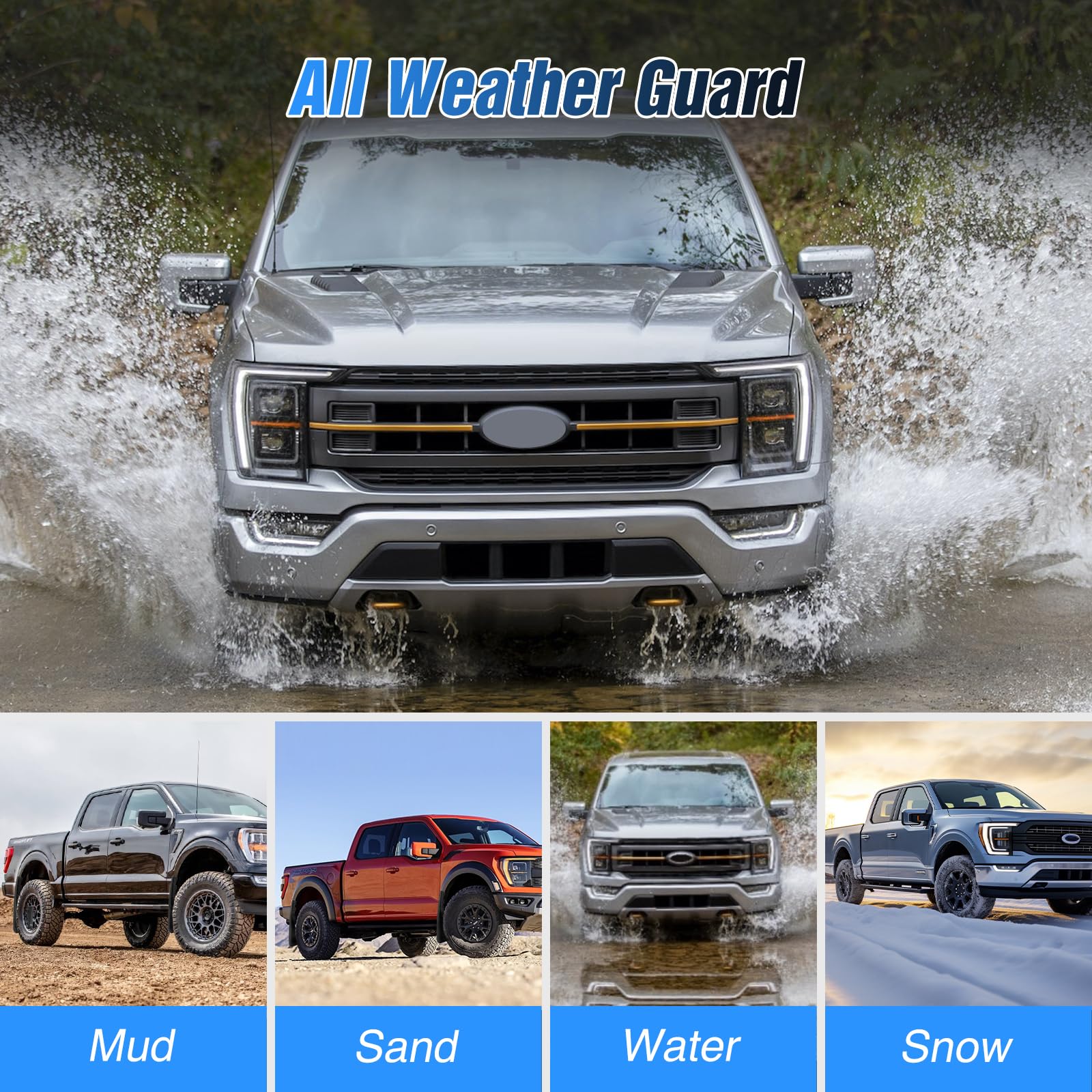 Nilight mud flap material close-up shows durable PP+TPO construction for long-lasting performance.