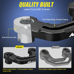 Nilight front-a-pillar-mount-bracket positions pod lights for trail visibility.