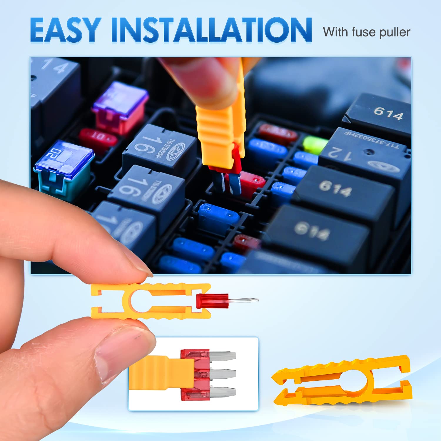 Nilight fuse puller tool included in the box for easy removal.