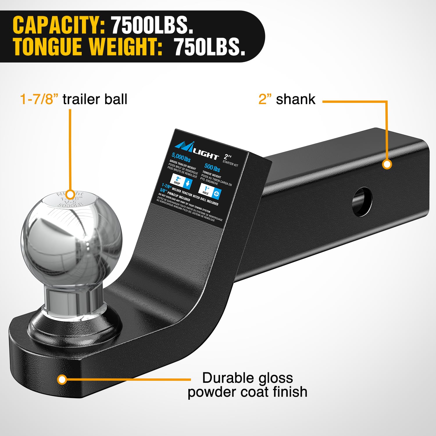 Nilight Fusion 2-inch drop keeps trailers level on road.