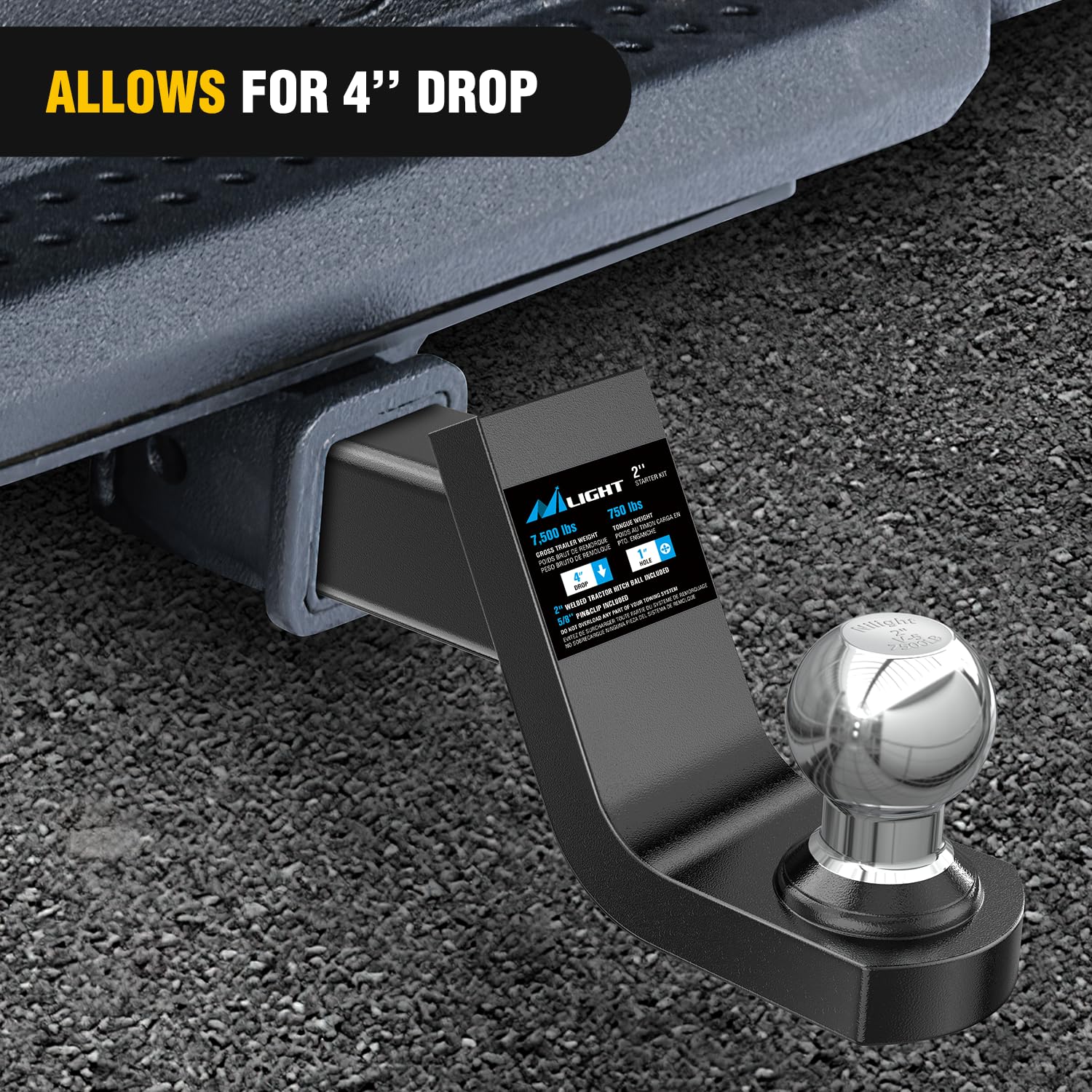 Nilight Fusion 7500 lbs capacity suits heavy tow loads.