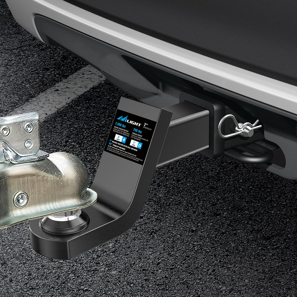 Nilight Fusion mounted in vehicle receiver illustrating stable towing performance.