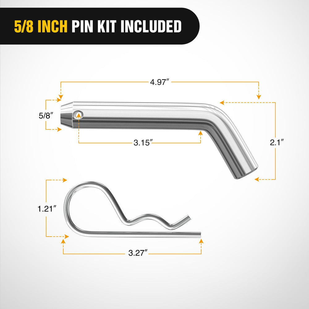 Nilight Fusion hitch pin kit included for secure installation.