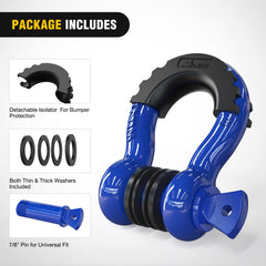 Nilight galvanized and powder-coated D-ring shackle resisting rust in tough conditions.