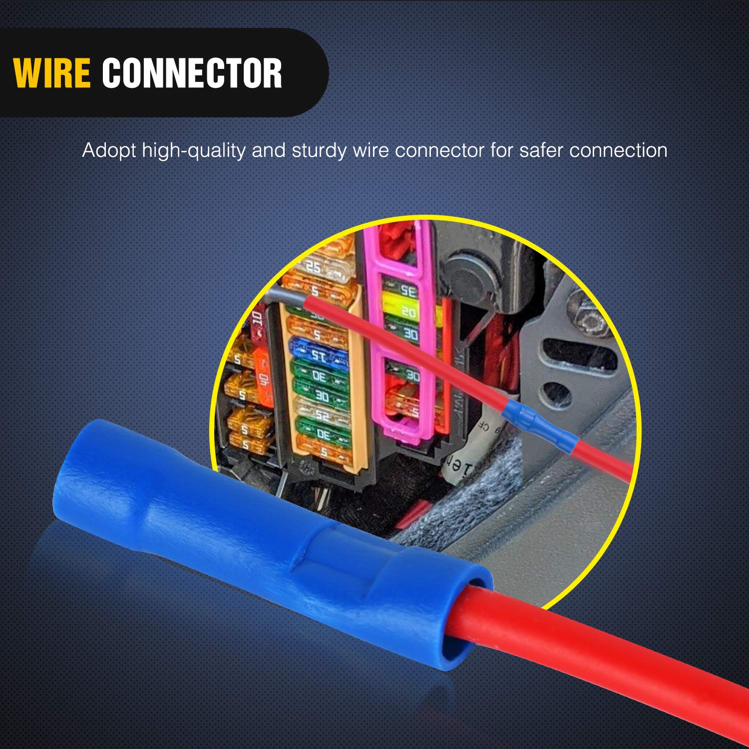 Nilight general-use fuse taps come with 12 blades for quick upgrades.