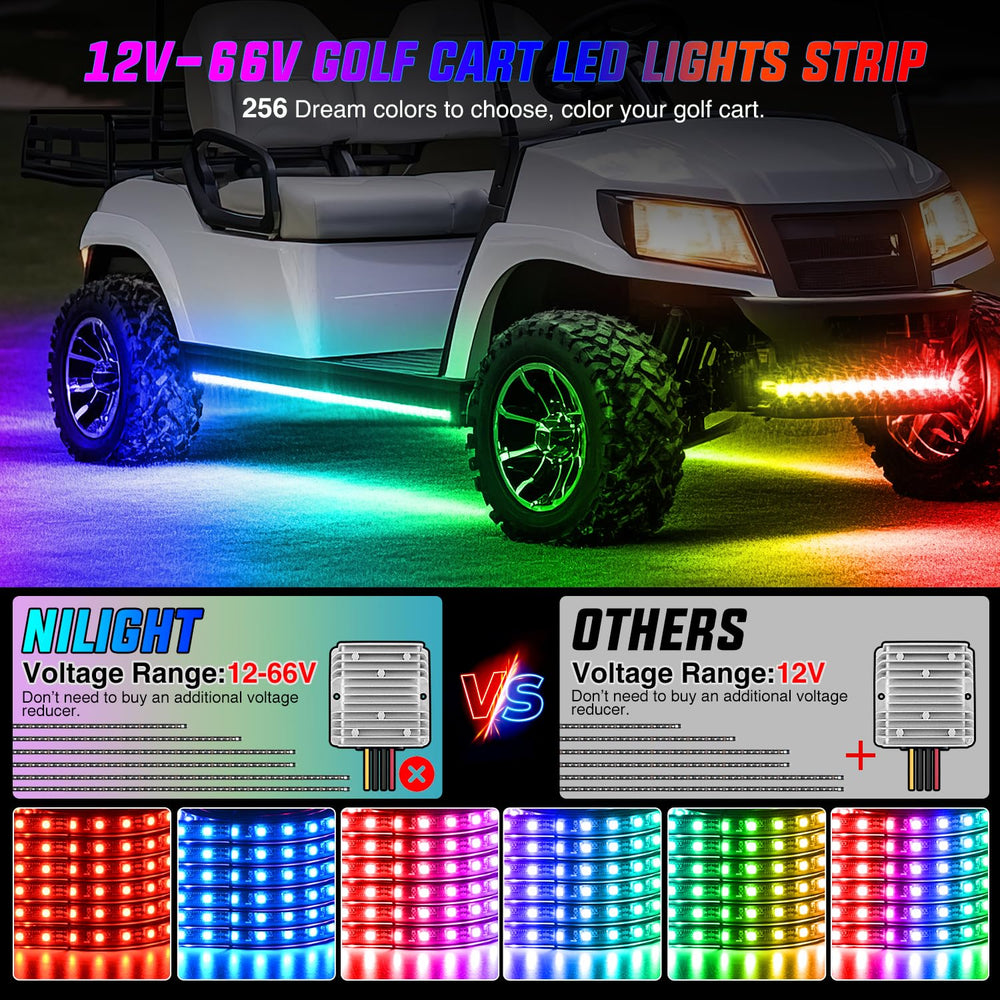 Nilight app and remote control to customize colors and brightness