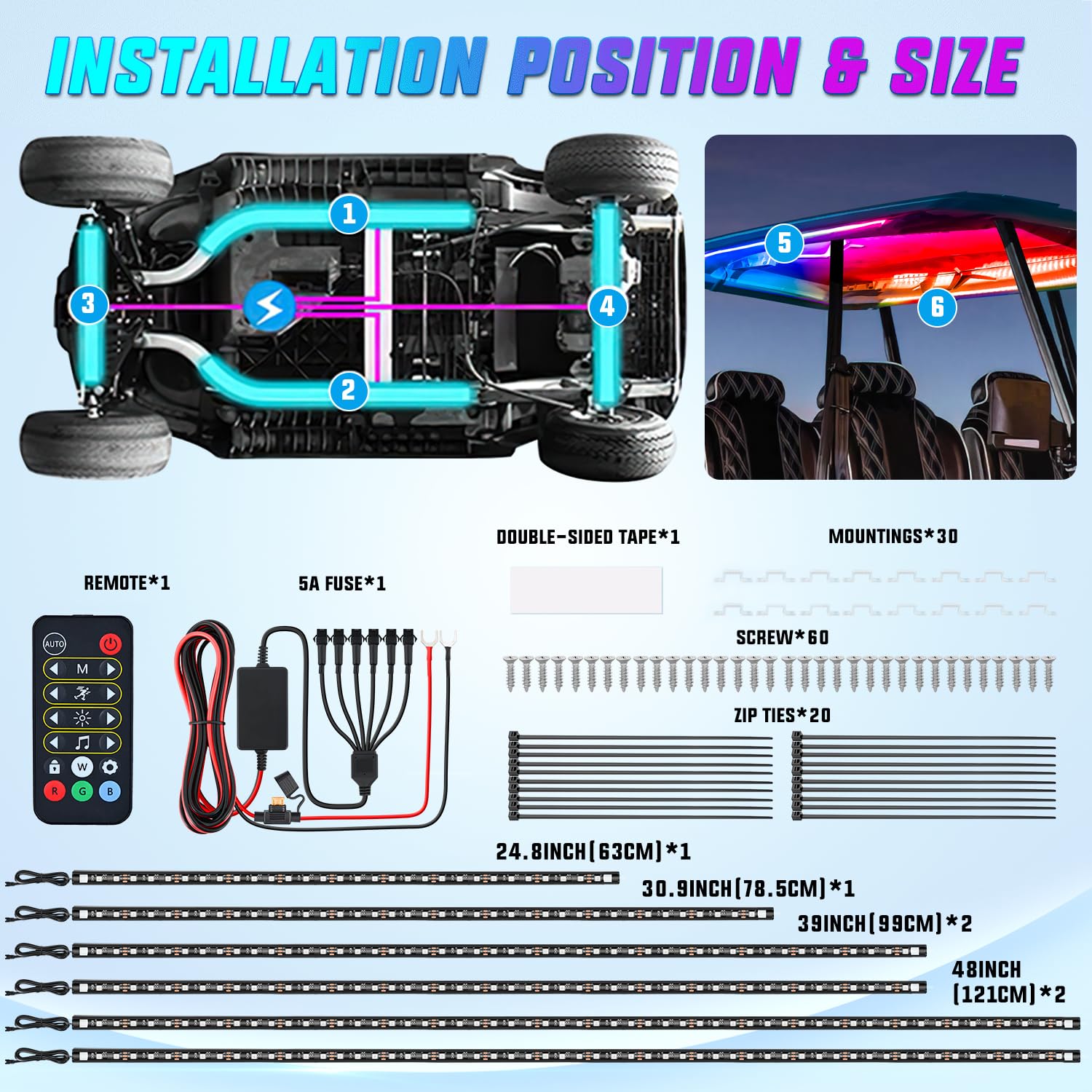 Nilight kit includes controller box and remote for customization