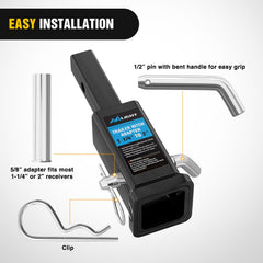 Nilight adapter rated for up to 3500 lbs GTW