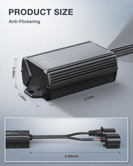 Nilight H13/9008 CANbus decoder aluminum case aids heat dissipation.