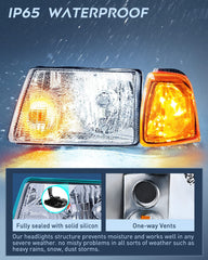 Nilight chrome-housing headlight close-up for 2001-2011 Ranger