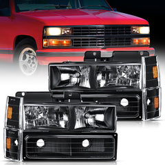 Nilight headlight assembly front view improves night visibility for 1988-1993 Chevy and GMC trucks