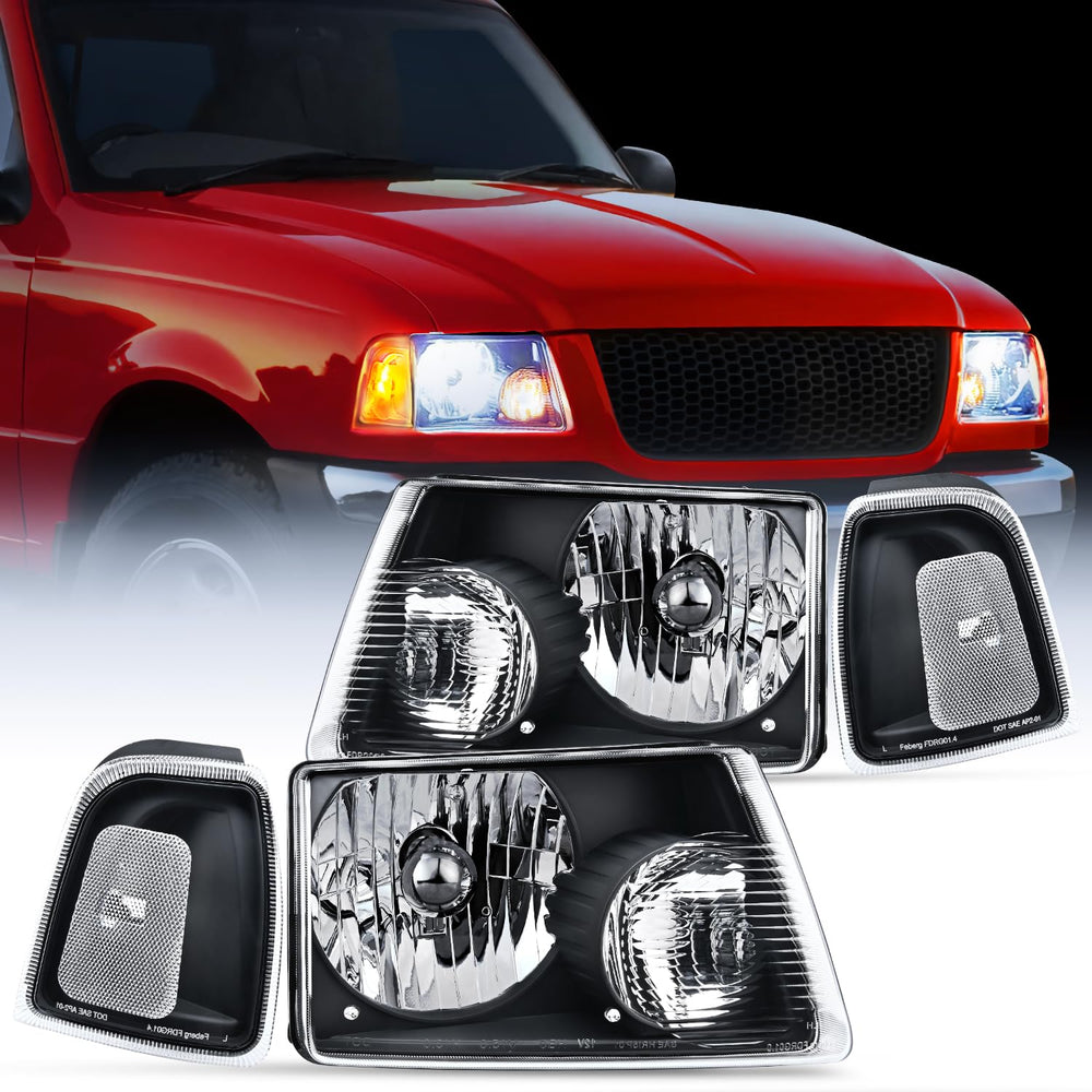Nilight headlight assembly front view for Ranger improves nighttime visibility.