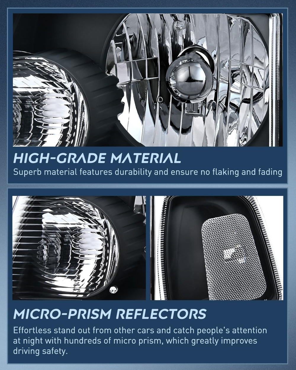 Nilight headlight cutaway reveals silicone seal for weather resistance.