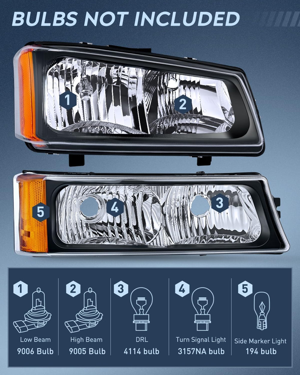 Nilight headlight durable housing withstands road shocks and vibrations