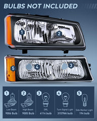 Nilight headlight durable housing withstands road shocks and vibrations