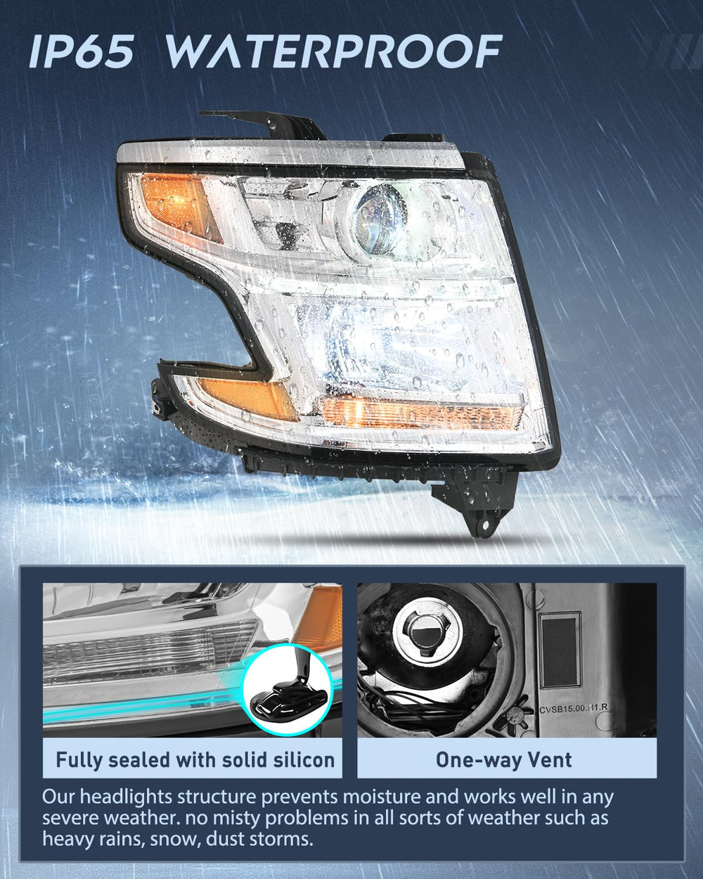 Nilight headlight mounted on Chevy Tahoe Suburban demonstrates direct OE compatibility