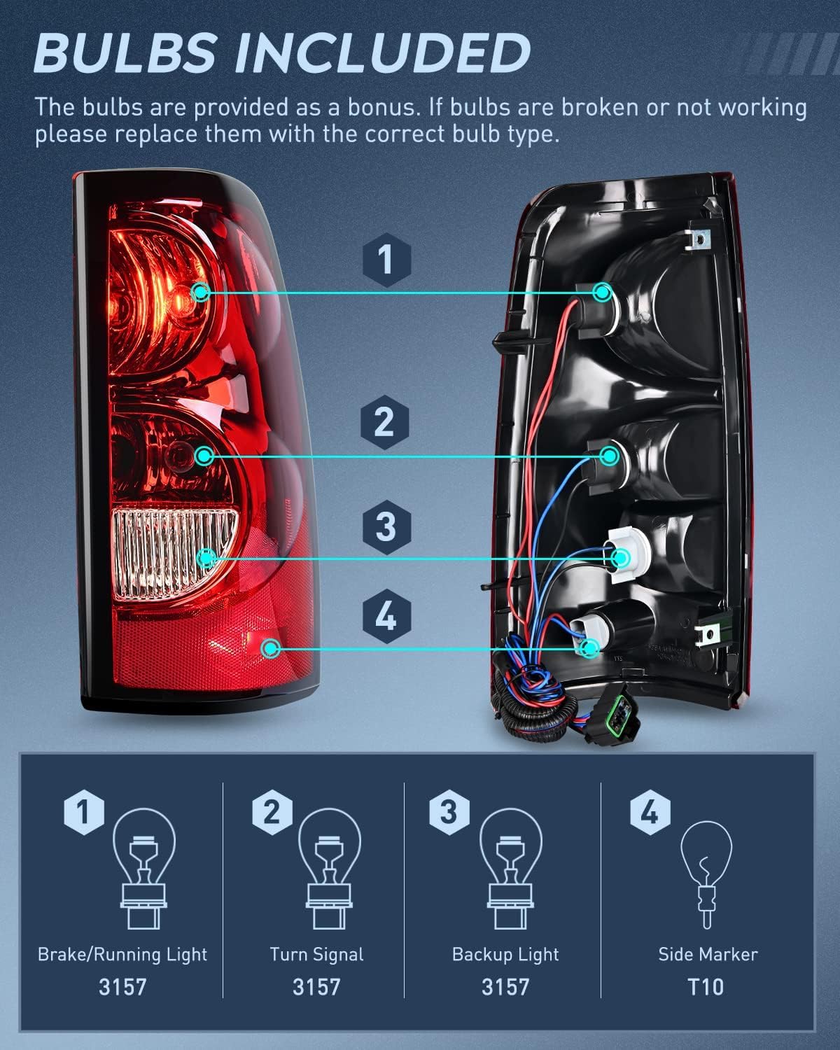 Nilight headlight-taillight combo for Silverado 2007 Classic front view