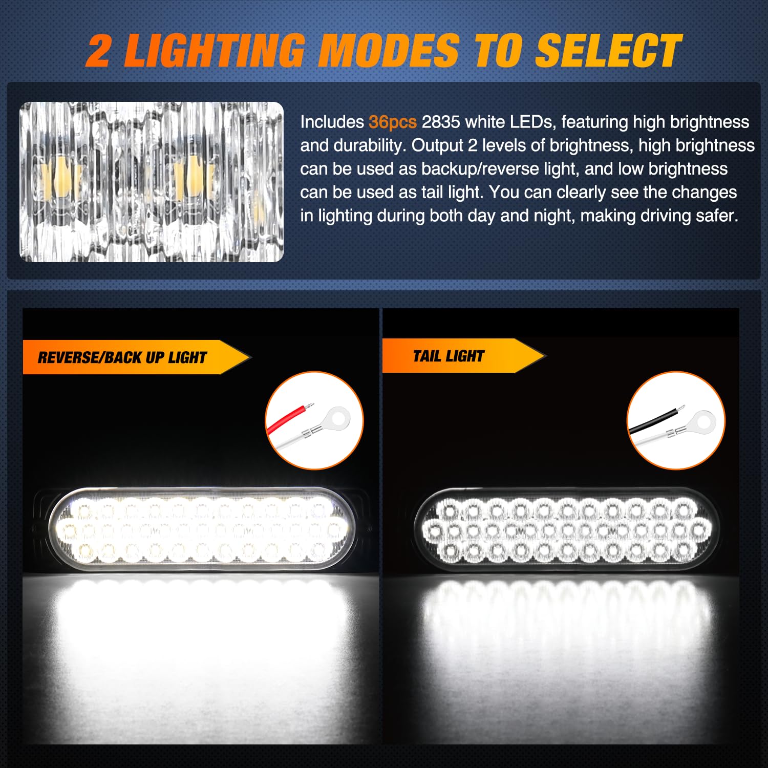 Nilight aluminum housing aids heat dissipation and durability.
