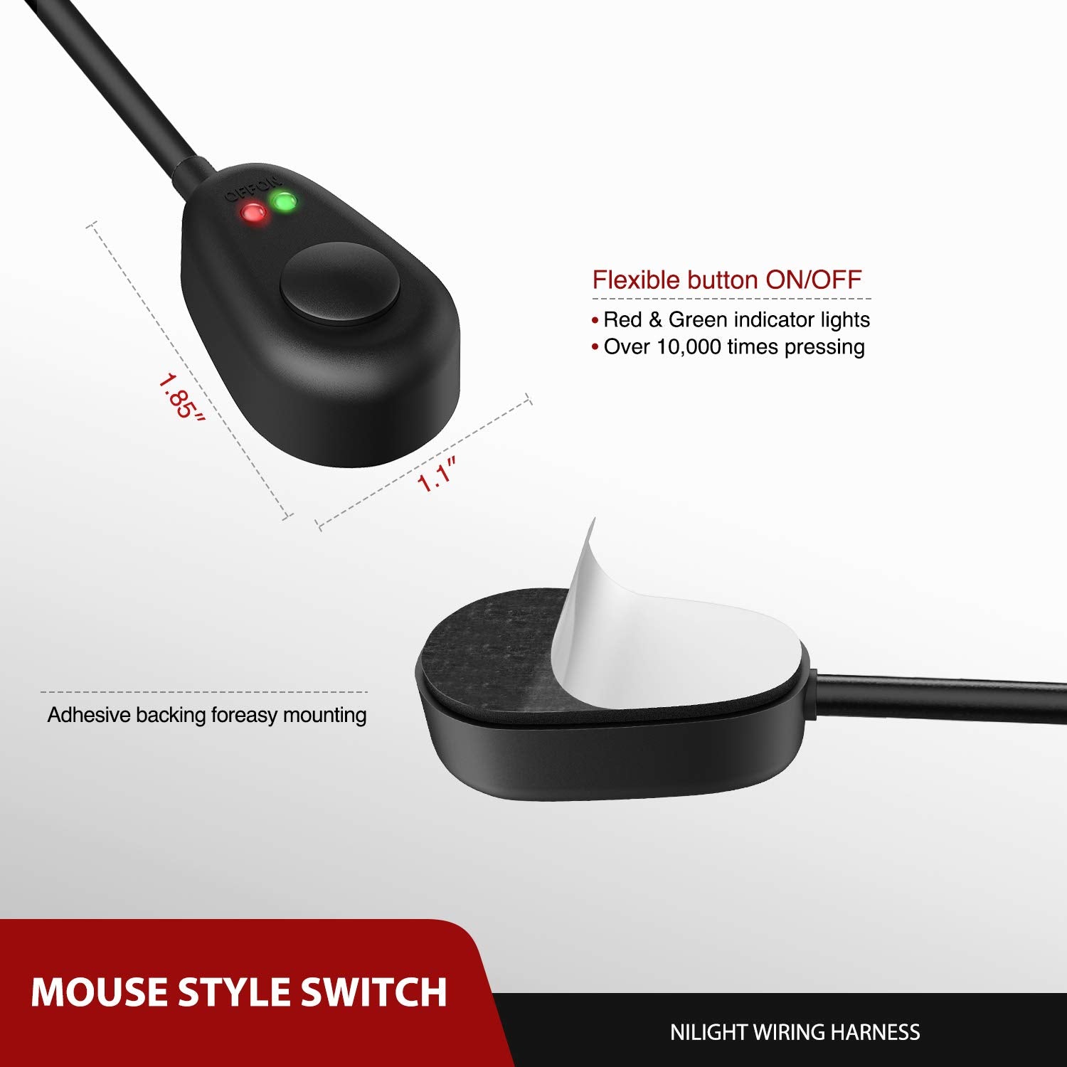 Nilight heavy-duty 14 AWG wires deliver steady current for added lights.