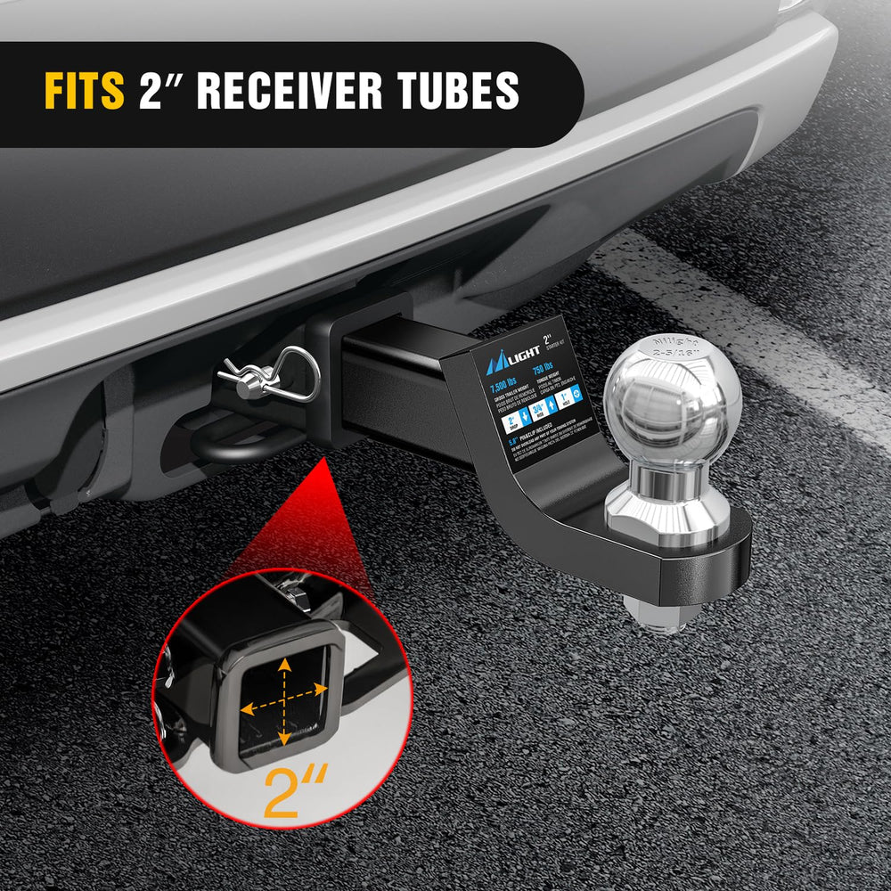 Nilight heavy-duty design rated to 7,500 lbs gross trailer weight.