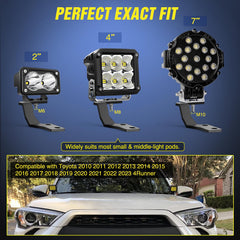 Nilight heavy-duty aluminum bracket with CNC precision for long-lasting support.