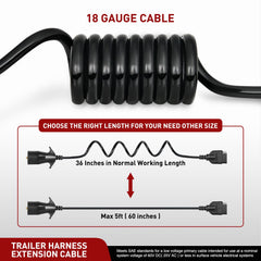 Nilight heavy duty black plastic casing protects the harness during towing.