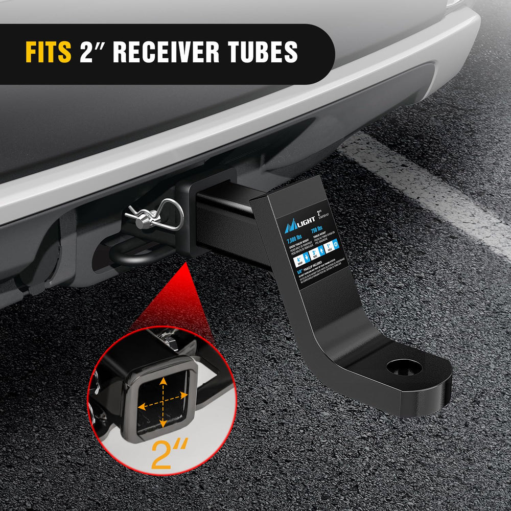 Nilight heavy-duty design supports up to 7,500 pounds gross trailer weight.
