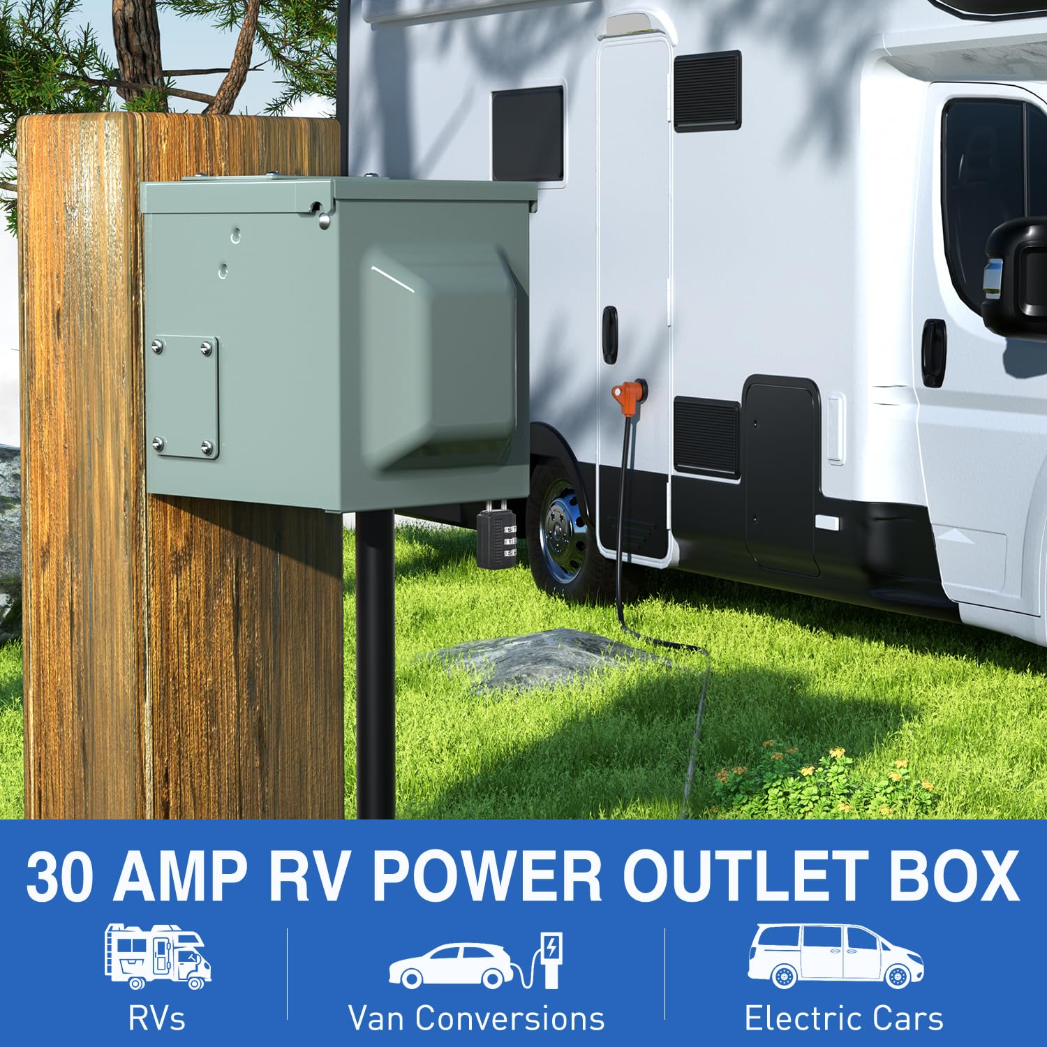 Nilight heavy-duty metal outlet box withstands rugged environments