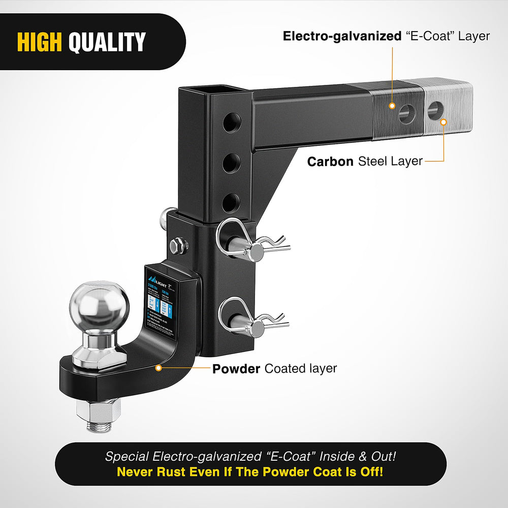 Nilight heavy-duty mount in use on a pickup hitch.