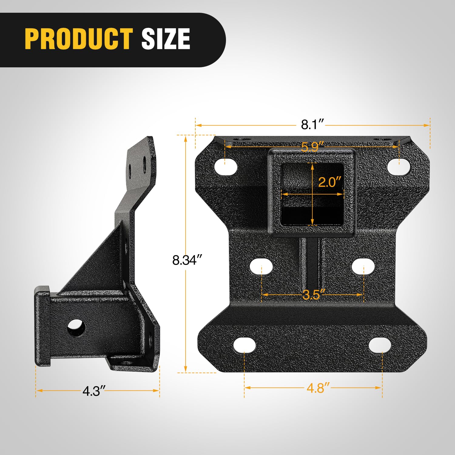 Nilight heavy-duty steel construction ensures durable performance on rugged terrain.