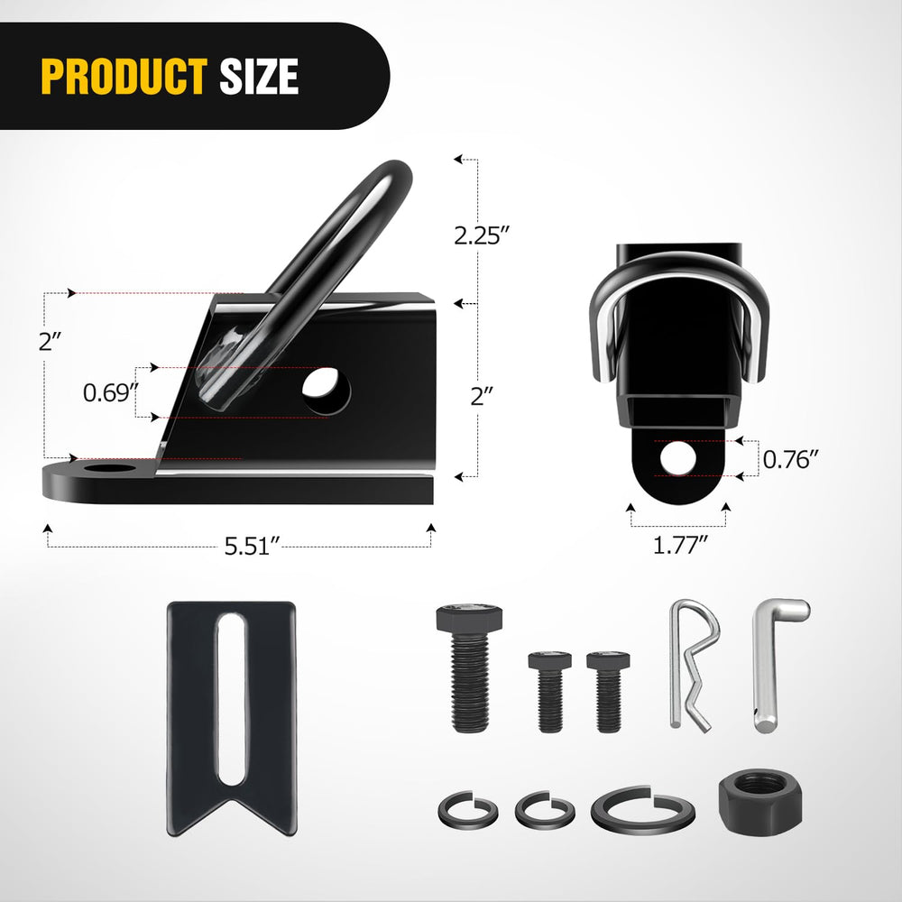 Nilight heavy-duty steel construction highlights durability for rugged ATV towing.