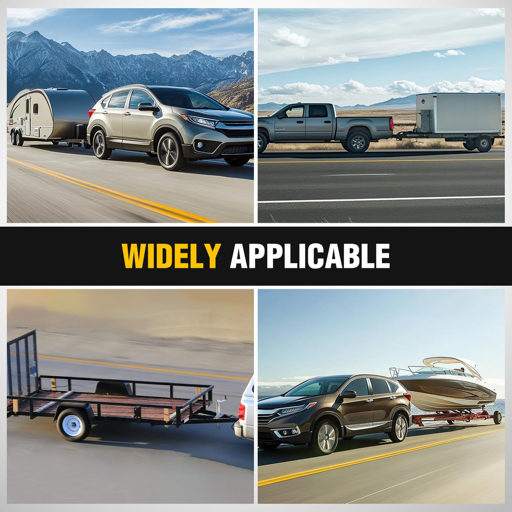 Nilight heavy-duty trailer coupler in use on truck or wagon.