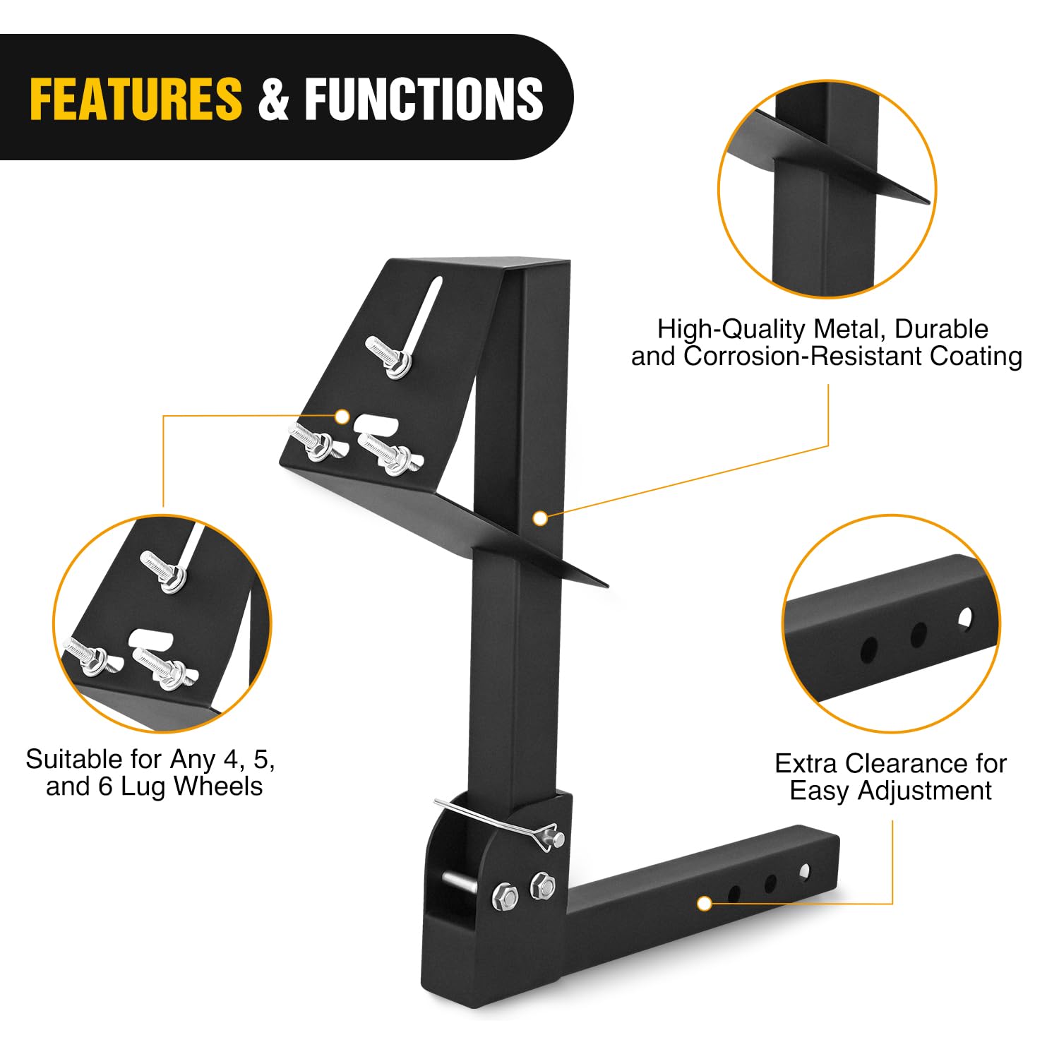 Nilight heavy-duty U-bolts and anti-vibration stabilizers reduce noise and movement.