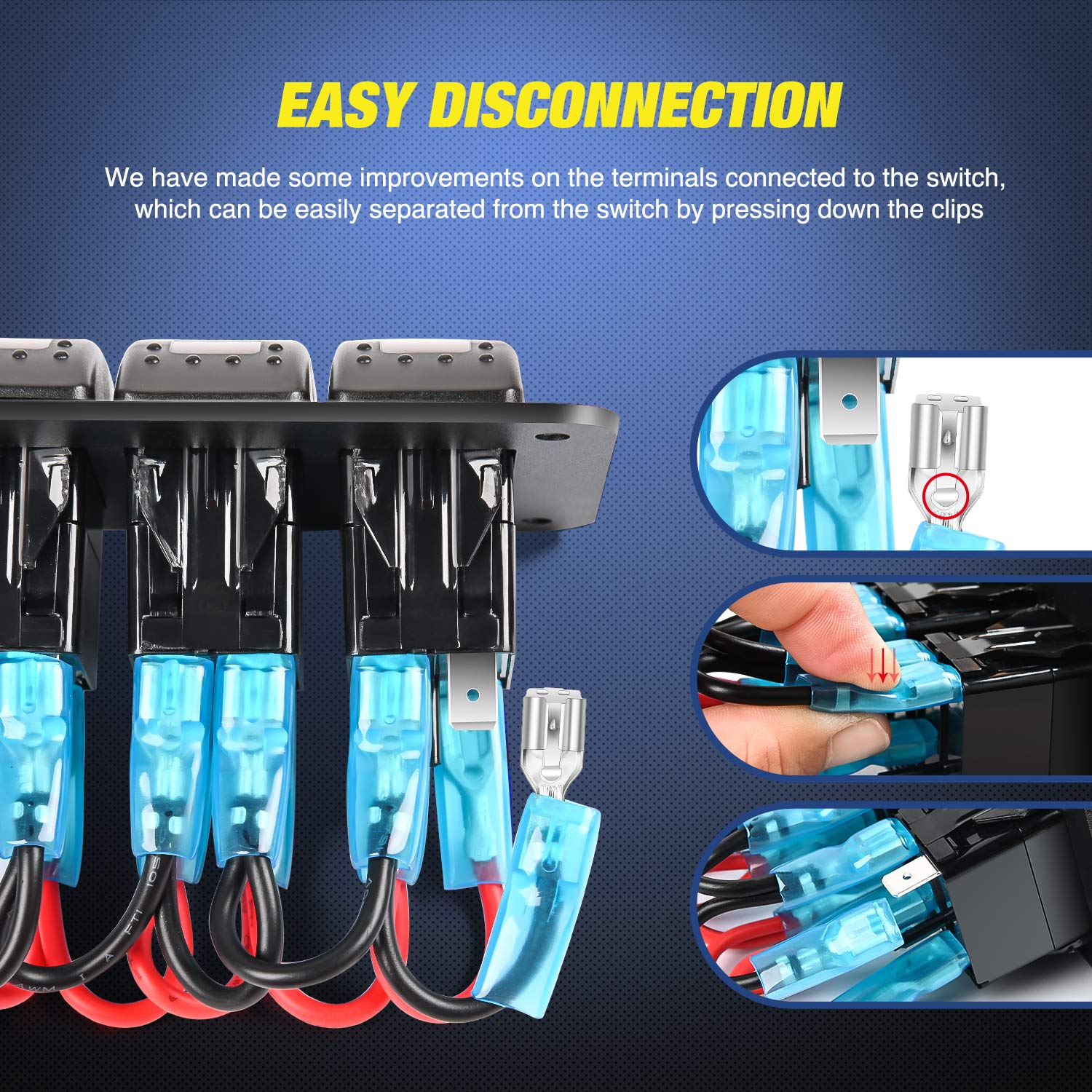 Nilight heavy-duty harness rated up to 540W total load.