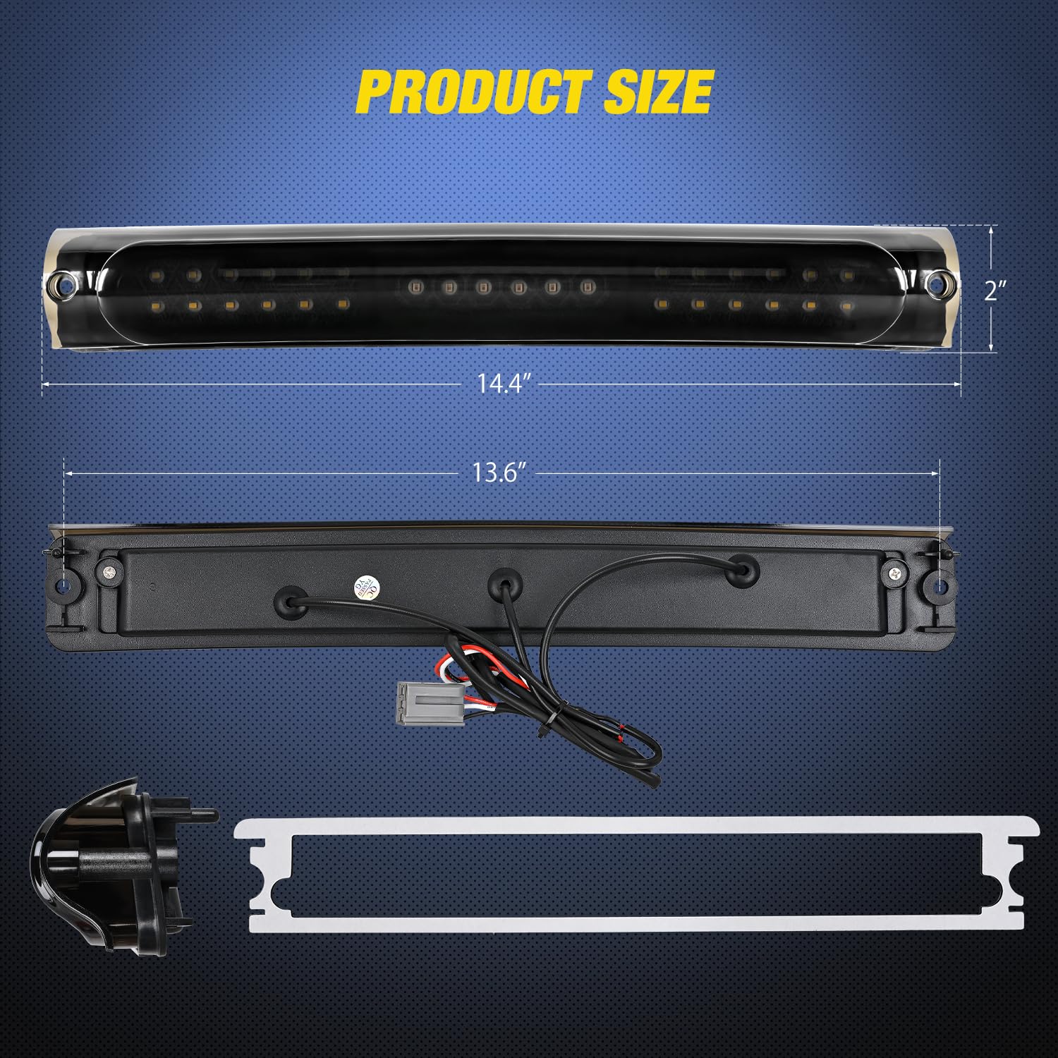 Nilight high-mount tail light signals braking clearly on Ford F-150