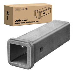 Nilight hitch adapter raw steel front view for durable trailer mounting.