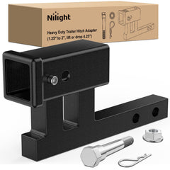 Nilight hitch extender 1-1/4 to 2 inch adapter expands trailer options.