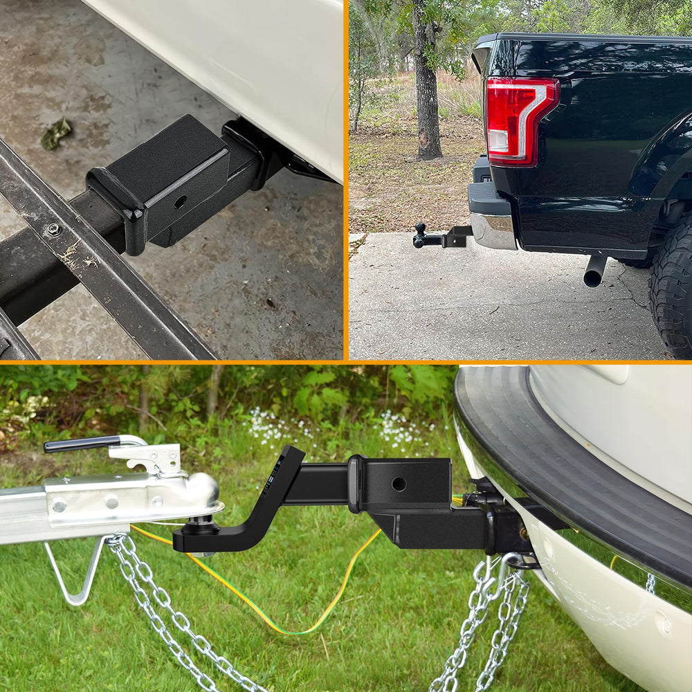 Nilight hitch extension includes an extra clip for secure towing.
